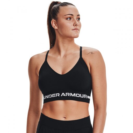 UNDER ARMOUR Biustonosz treningowy UNDER ARMOUR Seamless Low Long Bra  czarny Czarny