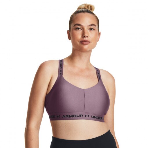 UNDER ARMOUR Biustonosz treningowy Under Armour Crossback Low  fioletowy Fioletowy