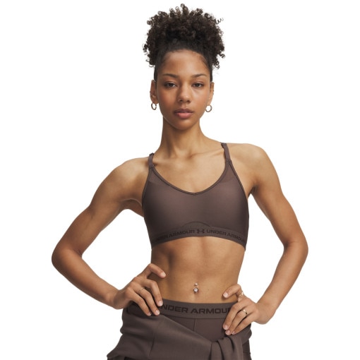 Obrazek dla: UNDER ARMOUR Biustonosz treningowy Under Armour UA Crossback Low Bra  brązowy Brązowy