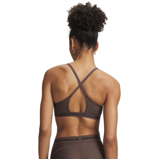 Biustonosz treningowy Under Armour UA Crossback Low Bra - brązowy