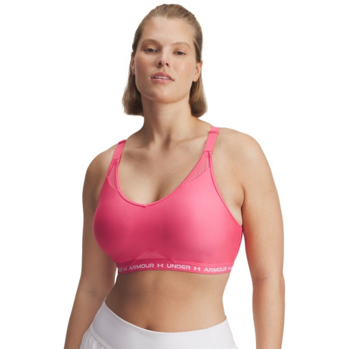 UNDER ARMOUR Biustonosz treningowy Under Armour UA Crossback Low Bra  różowy Różowy