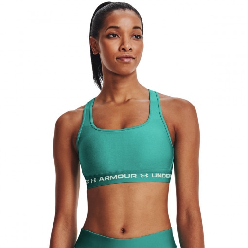 Obrazek dla: UNDER ARMOUR Biustonosz treningowy UNDER ARMOUR UA CROSSBACK MID HEATHER BRA  zielony Zielony