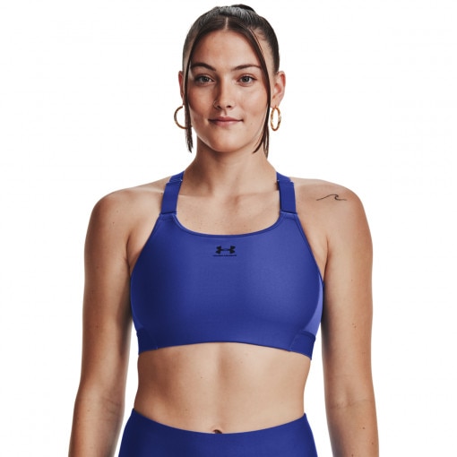UNDER ARMOUR Biustonosz treningowy Under Armour UA HeatGear High  niebieski Niebieski