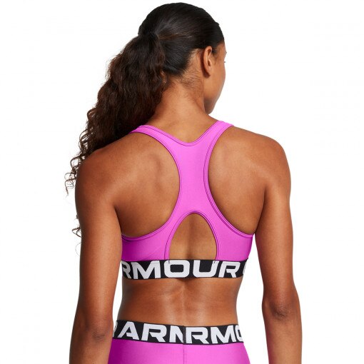 Biustonosz treningowy Under Armour UA Hg Authentics Mid Branded - różowy