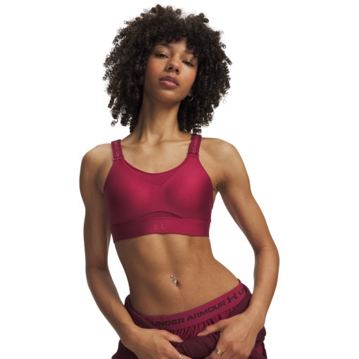 Obrazek dla: UNDER ARMOUR Biustonosz treningowy Under Armour UA Infinity High 2.0 Bra  burgundowy Burgundowy