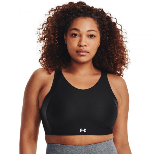 UNDER ARMOUR Biustonosz treningowy UNDER ARMOUR UA Infinity Mid High Neck Shine  czarny Czarny