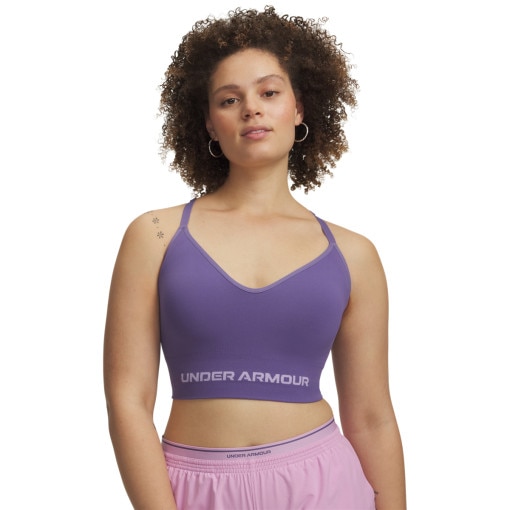  UNDER ARMOUR Biustonosz treningowy Under Armour Vanish Seamless Low Bra  fioletowy Fioletowy