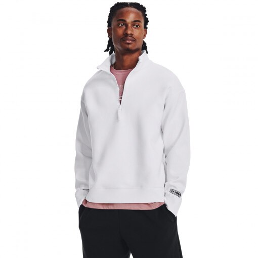 Bluza treningowa uniseks nierozpinana bez kaptura Under Armour UA Summit Knit 1/2 Zip - biała