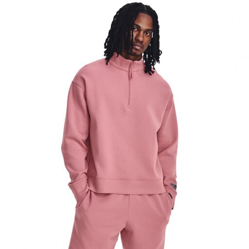Bluza treningowa uniseks nierozpinana bez kaptura Under Armour UA Summit Knit 1/2 Zip - różowa