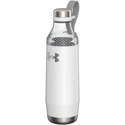 UNDER ARMOUR Butelka na wodę Under Armour UA 22oz Infinity Satin White  biała Biały