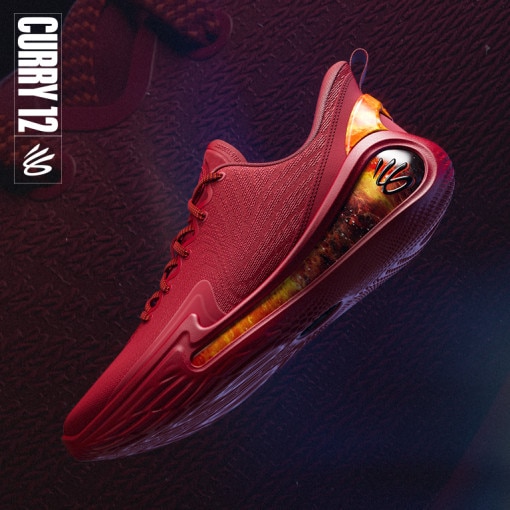 UNDER ARMOUR Buty do koszykówki uniseks Under Armour Curry 12 "Spark"  czerwone  Czerwony