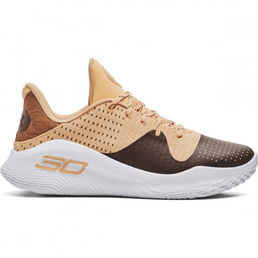 UNDER ARMOUR Buty do koszykówki uniseks Under Armour Curry 4 Low Flotro CC brązowe Brązowy