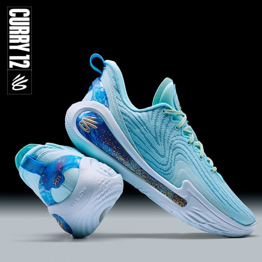 UNDER ARMOUR Buty do koszykówki uniseks Under Armour Curry Flow 12 "Pisces"  niebieskie Niebieski