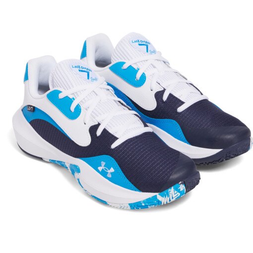 Buty do koszykówki uniseks Under Armour UA Lockdown 7 Low - niebieskie