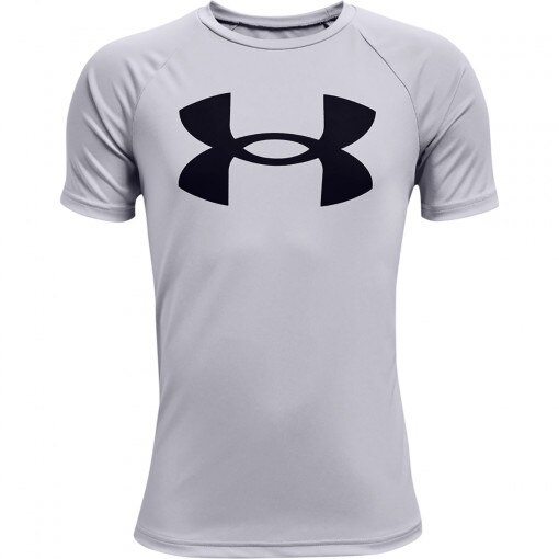 UNDER ARMOUR Chłopięca koszulka treningowa UNDER ARMOUR UA Tech Big Logo SS  szara  Szary