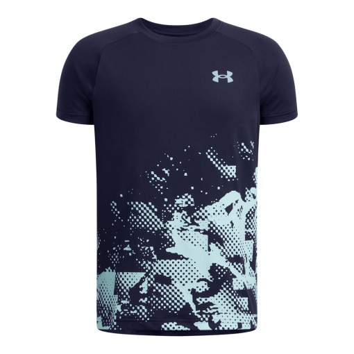 UNDER ARMOUR Chłopięca koszulka treningowa Under Armour UA Tech Graphic SS  czarna Granatowy