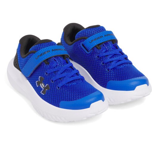 Chłopięce buty do biegania Under Armour UA BPS Surge 4 AC - niebieskie