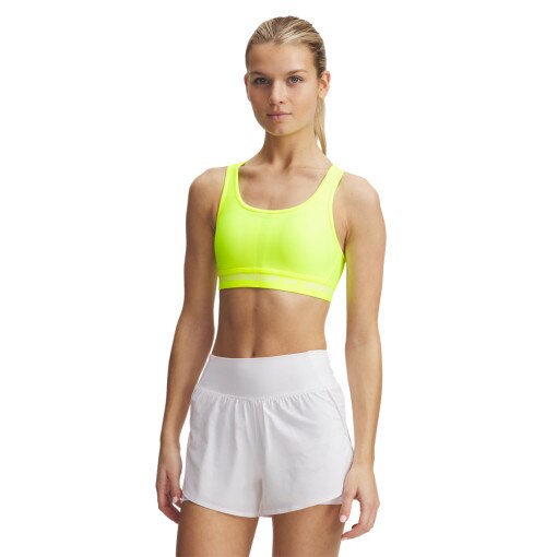 UNDER ARMOUR Biustonosz treningowy Under Armour Crossback Mid Bra  żółty żółty
