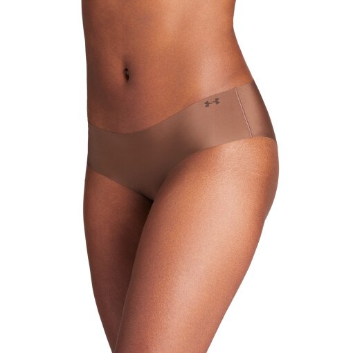 UNDER ARMOUR Damska bielizna treningowa (3pack) Under Armour UA Pure Stretch NS Hip  brązowa Brązowy