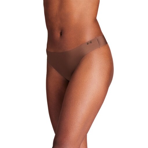 UNDER ARMOUR Damska bielizna treningowa (3pack) Under Armour UA Pure Stretch NS Thong  brązowa Brązowy