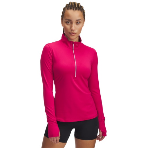 UNDER ARMOUR Damska bluza do biegania nierozpinana bez kaptura Under Armour UA Launch Pro Half Zip  różowa Różowy