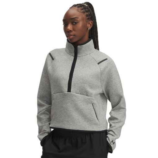UNDER ARMOUR Damska bluza dresowa bez kaptura Under Armour UA Unstoppable Fleece  szara Szary
