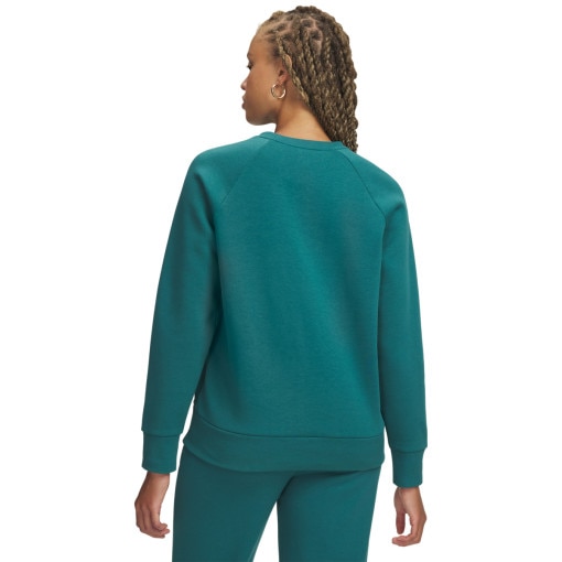 Damska bluza dresowa nierozpinana bez kaptura Under Armour Rival Fleece Crew - zielona