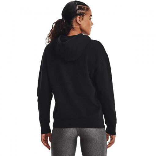 Damska bluza dresowa nierozpinana z kapturem Under Armour Essential Fleece Hoodie - czarna