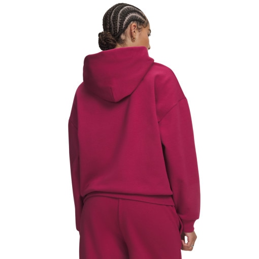 Damska bluza dresowa nierozpinana z kapturem Under Armour Icon Fleece Hoodie - czerwona