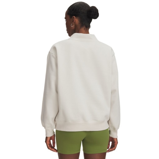 Damska bluza dresowa nierozpinana z półgolfem Under Armour UA Icon Sama Fleece Mock - kremowa