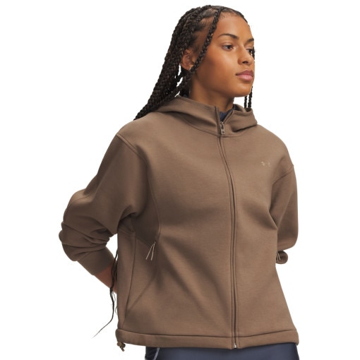 Obrazek dla: UNDER ARMOUR Damska bluza dresowa rozpinana Under Armour Unstoppable Fleece FZ Jkt  brązowa Brązowy
