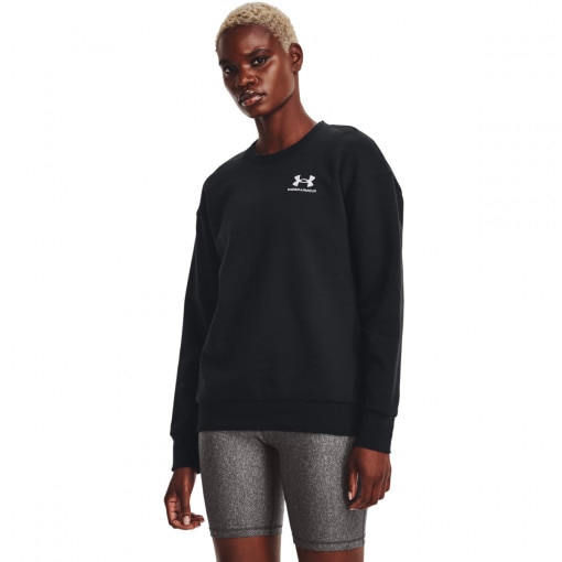 UNDER ARMOUR Damska bluza dresowa Under Armour Essential Fleece Crew  czarna Czarny