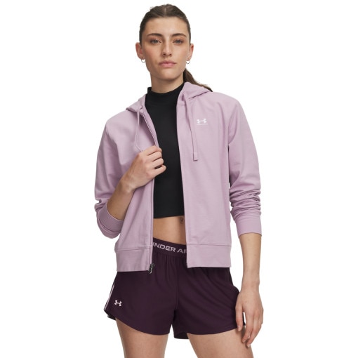 Obrazek dla: UNDER ARMOUR Damska bluza rozpinana z kapturem Under Armour Sport Terry FZ  różowa Różowy
