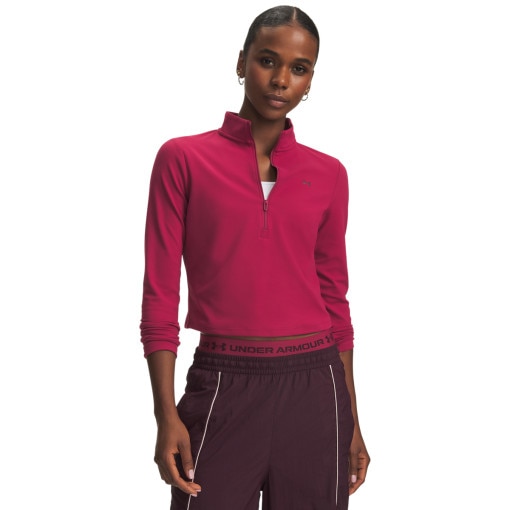 Obrazek dla: UNDER ARMOUR Damska bluza treningowa bez kaptura Under Armour Motion 1/2 Zip  burgundowa Burgundowy
