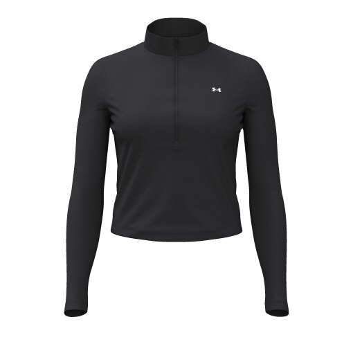 Obrazek dla: UNDER ARMOUR Damska bluza treningowa bez kaptura Under Armour Motion 1/2 Zip  czarna brak foto Czarny