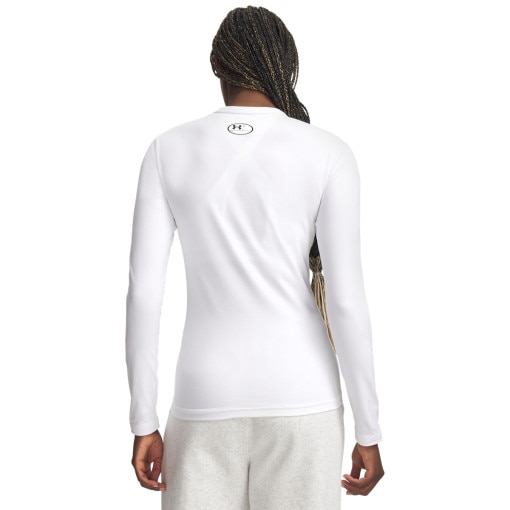 Damska bluza treningowa bez kaptura Under Armour UA ColdGear Crew - biała