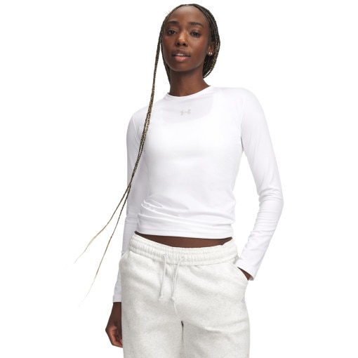 Obrazek dla: UNDER ARMOUR Damska bluza treningowa bez kaptura Under Armour UA ColdGear Crew  biała