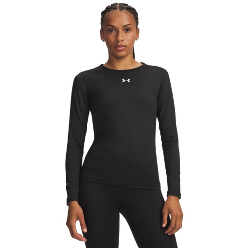 Obrazek dla: UNDER ARMOUR Damska bluza treningowa bez kaptura Under Armour UA ColdGear Crew  czarna Czarny