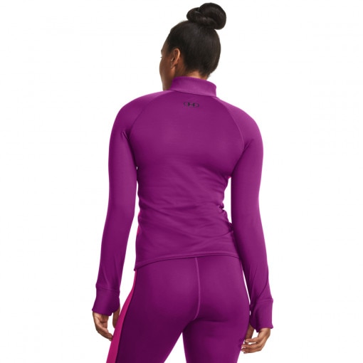 Damska bluza treningowa nierozpinana bez kaptura Under Armour UA Train CW 1/2 Zip - fuksja 