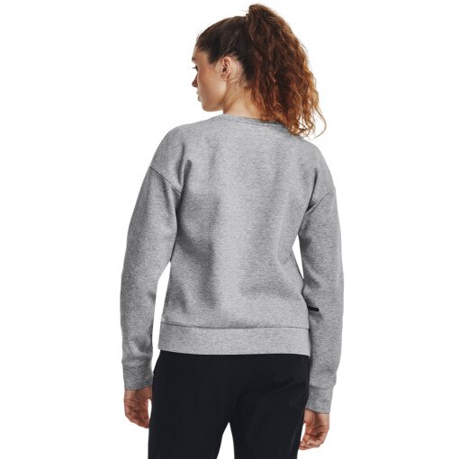 Damska bluza treningowa nierozpinana bez kaptura Under Armour Unstoppable Flc Crew - szara