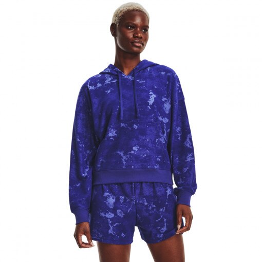 UNDER ARMOUR Damska bluza treningowa nierozpinana z kapturem Under Armour  niebieska Niebieski