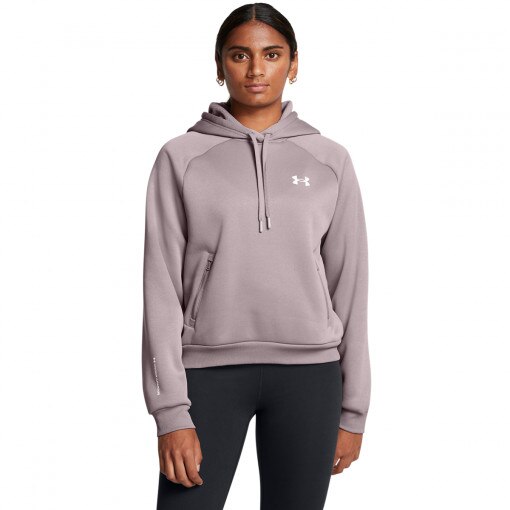 UNDER ARMOUR Damska bluza treningowa nierozpinana z kapturem Under Armour UA Armour Flc Pro Hdy  beżowa Beżowy