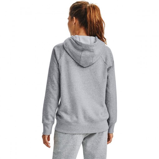 Damska bluza dresowa z kapturem  UNDER ARMOUR Rival Fleece Logo Hoodie - szara