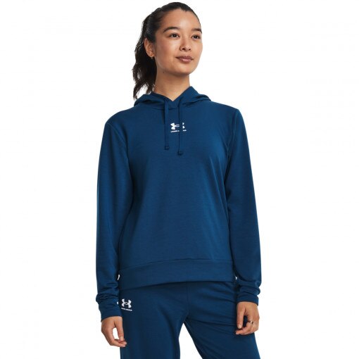 UNDER ARMOUR Damska bluza treningowa Under Armour Rival Terry Hoodie  granatowa Granatowy