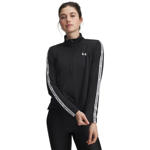 UNDER ARMOUR Damska bluza treningowa Under Armour UA Tech WM Tape Half Zip czarna Czarny