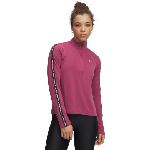 UNDER ARMOUR Damska bluza treningowa Under Armour UA Tech WM Tape Half Zip różowa Różowy