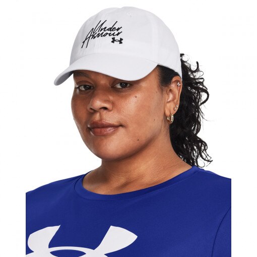 UNDER ARMOUR Damska czapka z daszkiem Under Armour W Sportstyle Adj  biała Czarny