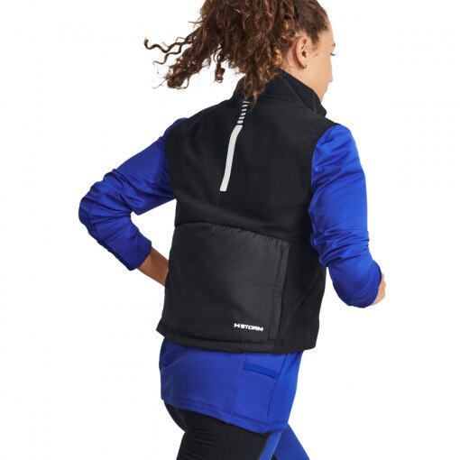 Damska kamizelka do biegania Under Armour Launch Insulated Vest - czarna 