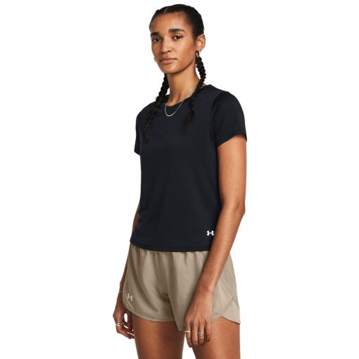 UNDER ARMOUR Damska koszulka do biegania Under Armour UA Launch Shortsleeve  czarna Czarny
