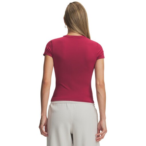 Damska koszulka treningowa Under Armour Motion Fitted SS - burgundowa
